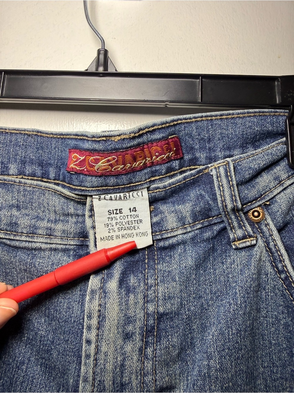Vintage Z Cavaricci Bootcut Light Wash Blue Denim Jeans Size 14 - Picture 5 of 8